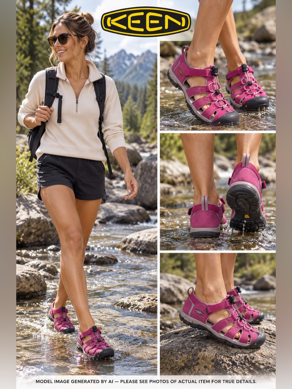 Keen Purple Washable Closed Toe Sandals 5 Outdoor Hiking Lightweight Activewear‎
